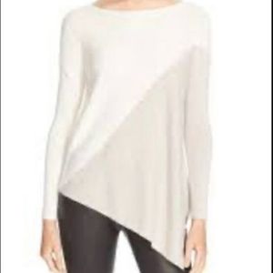 Alice + Olivia cashmere assymetrical color block